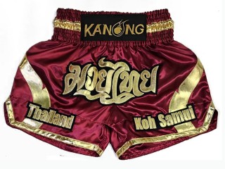 Custom Kanong Muay thai Shorts : KNSCUST-1200 Red