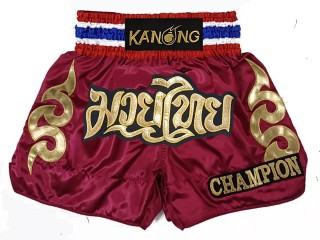 Custom Kanong Muay thai Shorts : KNSCUST-1205 Marron