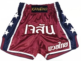 Custom Kanong Muay thai Shorts : KNSCUST-1208 Red