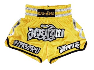 Custom Kanong Muay thai Shorts : KNSCUST-1212 Yellow