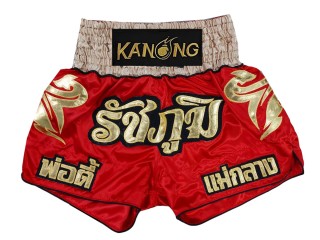 Custom Kanong Muay thai Shorts : KNSCUST-1223 Red