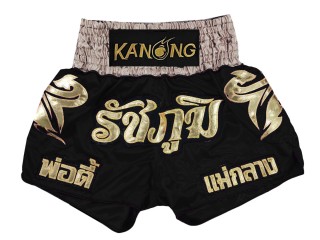 Custom Kanong Muay thai Shorts : KNSCUST-1225 Black
