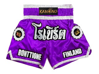 Custom Kanong Muay thai Shorts : KNSCUST-1242-Purple
