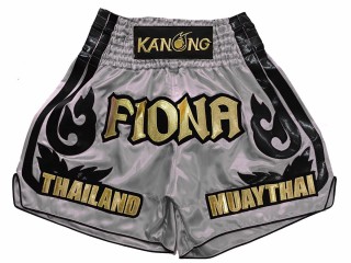 Custom Kanong Muay thai Shorts : KNSCUST-1246-Grey