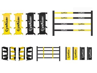 Custom Muay Thai Ring Cover Set : Black/Yellow