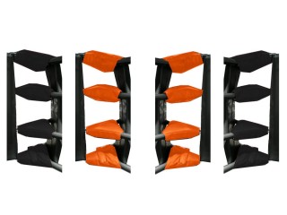 Boxing Black/Orange Ring's Turnbuckle Covering (16 pcs)