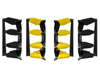 Boxing Black/Yellow Ring's Turnbuckle Covering (16 pcs)