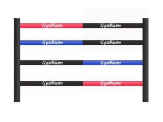 Custom Black/Red/Blue Muay Thai Ring Rope Covers 3m , Full set 16 pcs (4x4 m Ring)