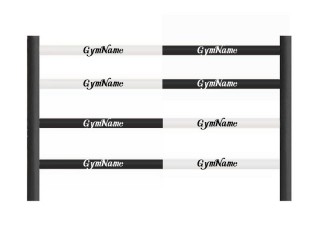 Custom White/Black Muay Thai Ring Rope Covers 3m , Full set 16 pcs (4x4 m Ring)