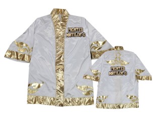 Kanong Muay Thai Boxing Robe: KNFIRCUST-001-WhiteCustomize 