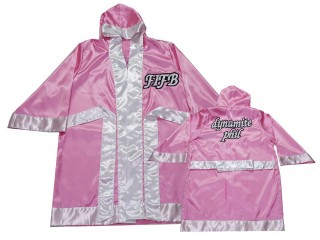 Customize Muay Thai Boxing Robe: KNFIRCUST-002-Pink