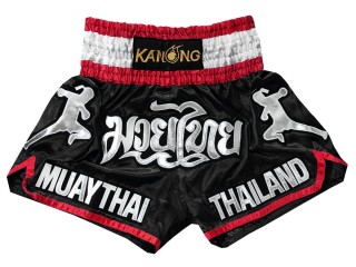 Kanong Kids Muay Thai Kick Boxing Shorts : KNS-133-Black-K