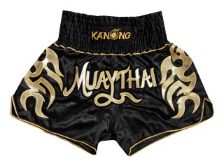 Kanong Kids Muay Thai Kick Boxing Shorts : KNS-134-Black-K
