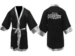 Kanong Muay Thai Boxing Robe: KNFIR-125-Black