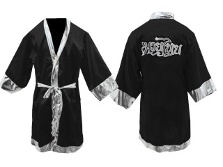 Customize Muay Thai Boxing Robe: KNFIR-125-Black