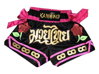 Pantalones Muay Thai Retro Kanong : KNSRTO-231-Azul marino