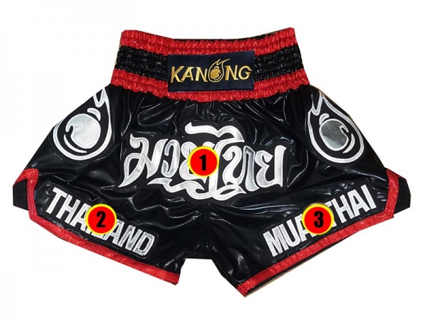 Short de Muay Thai Kickboxing hommes Personnalisé : KNSCUST-1041