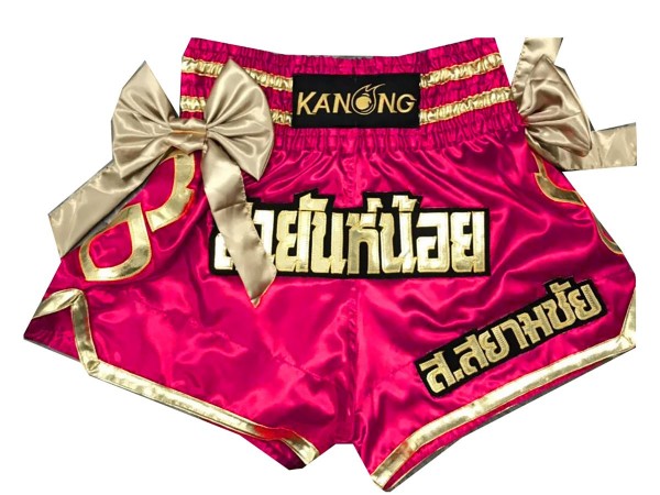 Kanong Retro Short Muay Thai Femme : KNSRTO-207-Rose