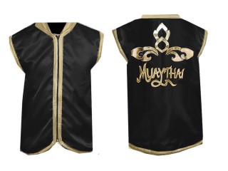 Customize Muay Thai Cornerman Jacket outfit : Black Lai Thai