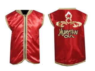 Customize Muay Thai Cornerman Jacket outfit : Red Lai Thai