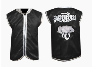 Customize  Muay Thai Cornerman Jacket outfit : Black Elephant