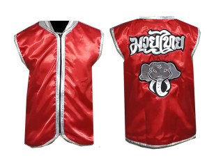 Customize Muay Thai Cornerman Jacket outfit : Red Elephant