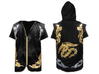 Personalised Muay Thai Hoodies : Black / Dragon