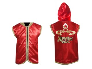 Personalised Muay Thai Hoodies / Walk in Jacket : Red Lai Thai