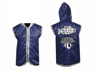 Personalised  Muay Thai Hoodies / Walk in Jacket : Navy / Elephant