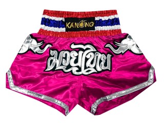 Kanong Muay Thai Kick boxing Shorts : KNS-125-DarkPink