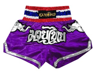 Kanong Muay Thai Kick boxing Shorts : KNS-125-Purple