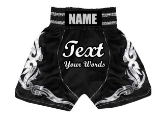 Custom Boxing Shorts : KNBSH-024-Black