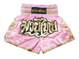 Kanong Kids Muay Thai Shorts : KNS-121-Pink-K