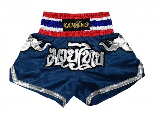 Kanong Kids Muay Thai Kick Boxing Shorts : KNS-125-Navy-K