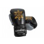 Kanong Real Leather Muay Thai Boxing Gloves : Black/White
