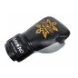 Kanong Real Leather Muay Thai Boxing Gloves : Black/White