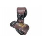 Kanong Real Leather Muay Thai Boxing Gloves : Brown/Black