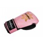 Kanong Real Leather Muay Thai Boxing Gloves : Pink/Black