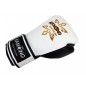 Kanong Real Leather Muay Thai Boxing Gloves : White/Black