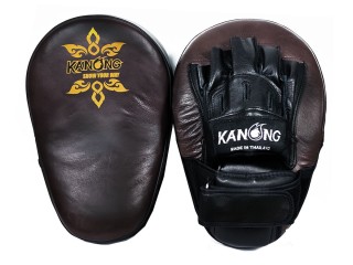 Kanong Real Leather Long Punch Pads or Small Thai Pads : Brown-Black