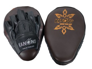 Kanong Real Leather Punch Pads : Brown-Black
