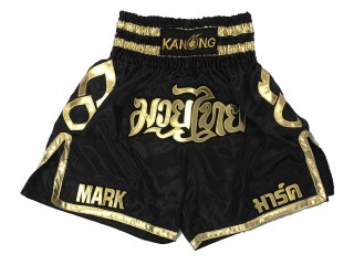 Customize Boxing Shorts : KNBXCUST-2001-Black