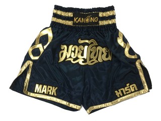 Customize Boxing Shorts : KNBXCUST-2001-Navy