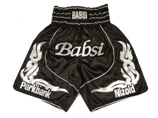 Customize Boxing Shorts : KNBXCUST-2035-Black