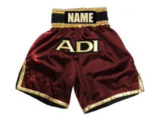 Customize Boxing Shorts : KNBXCUST-2036-Maroon