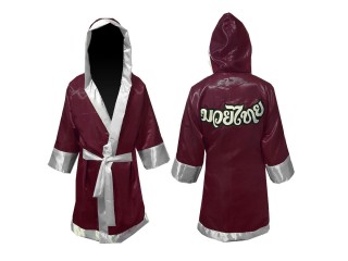 Kanong Muay Thai Boxing Robe fightwear : Maroon