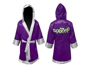 Customize Muay Thai Boxing Robe outfit : Purple