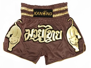 Kanong Muay Thai Shorts : KNS-135-LightBrown