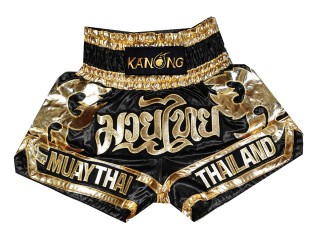 Kanong Muay Thai Shorts : KNS-136-Black