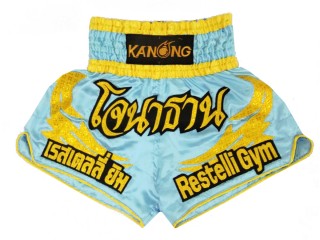 Custom Embroidery Muay thai Shorts : KNSCUST-1149